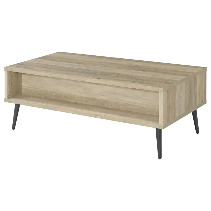 Latitude Run® Balboa Distressed Pine 1-Drawer Engineered Wood
